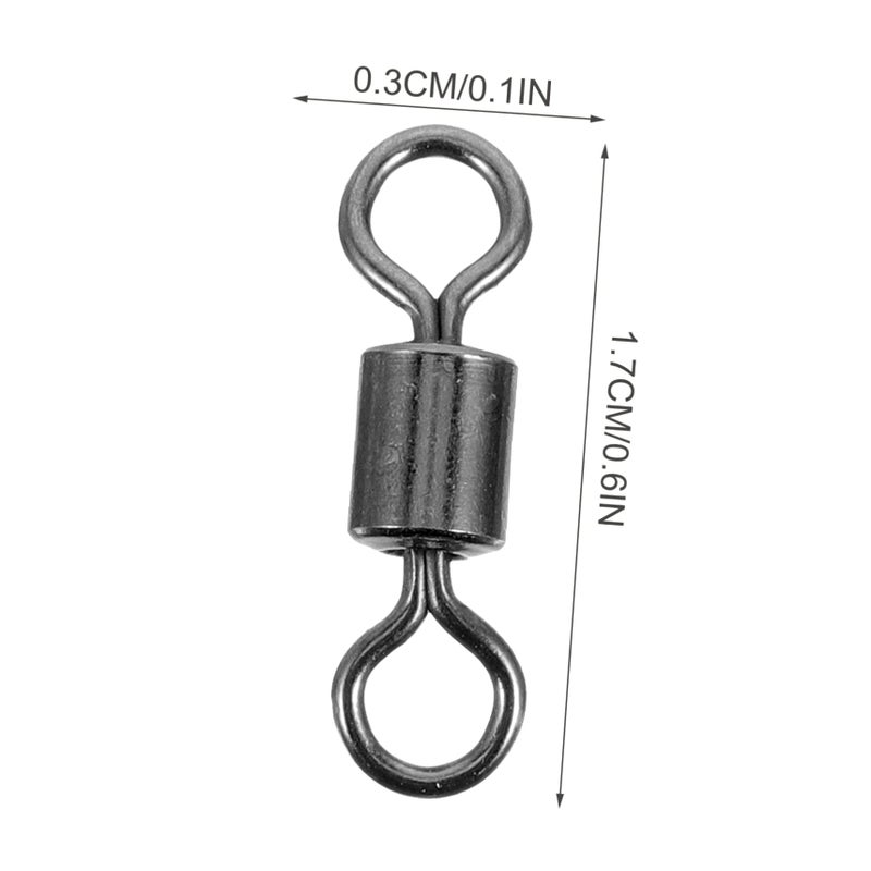 210 Pcs Fishing Barrel Swivels High Rolling Connectors Saltwater Freshwater Tackle - Image 3