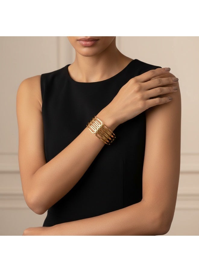 AMETOER 18K Gold-Plated High-End Women's Stainless Steel Bracelet - Durable, Non-Fading Jewelry Perfect for All Occasions - Image 4