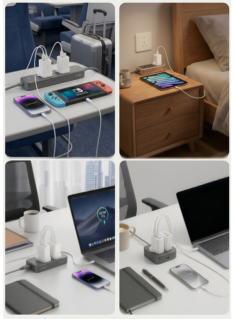 G-TAB 20W 2 Port Fast Charger ,GaN Wall Adapter with USB-A to Lightning Cable, Dual Port USB-A & USB-C, 2 Port Fast Charging for iPhone, iPad, AirPods, Samsung & Tablets - Image 3