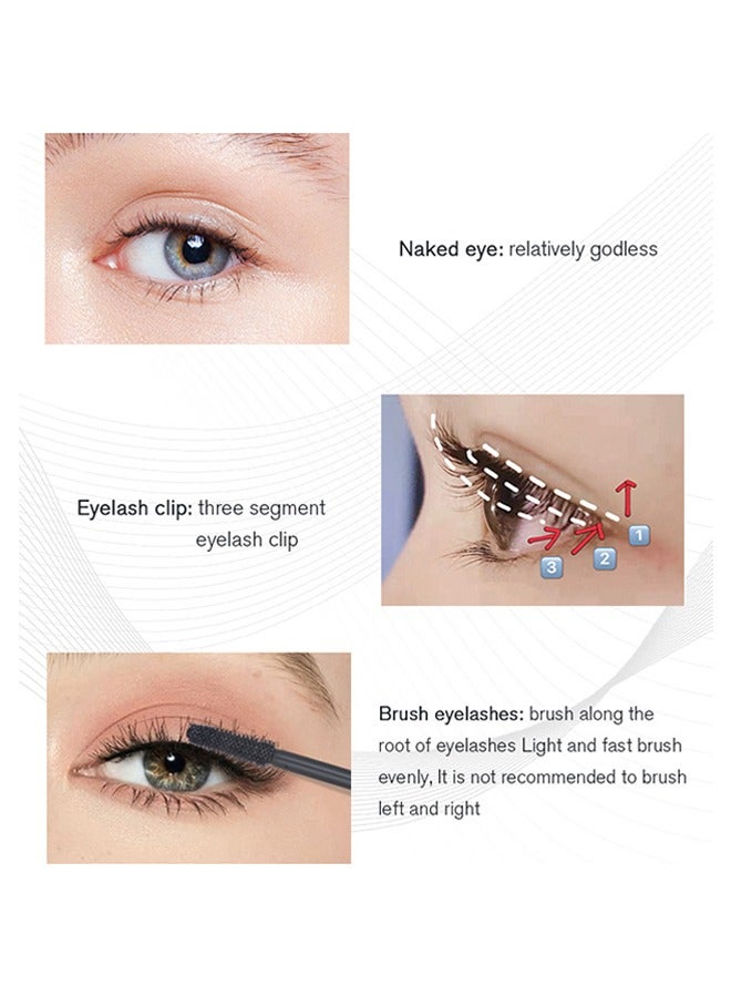 pudaier Trans Natural Waterproof Mascara-Natural Thicker Longer Curled Eyelashes Long Lasting Waterproof Smudgeproof Lashes Hypoallergenic Formula All-day Eye Makeup Classic Black 8g - Image 5