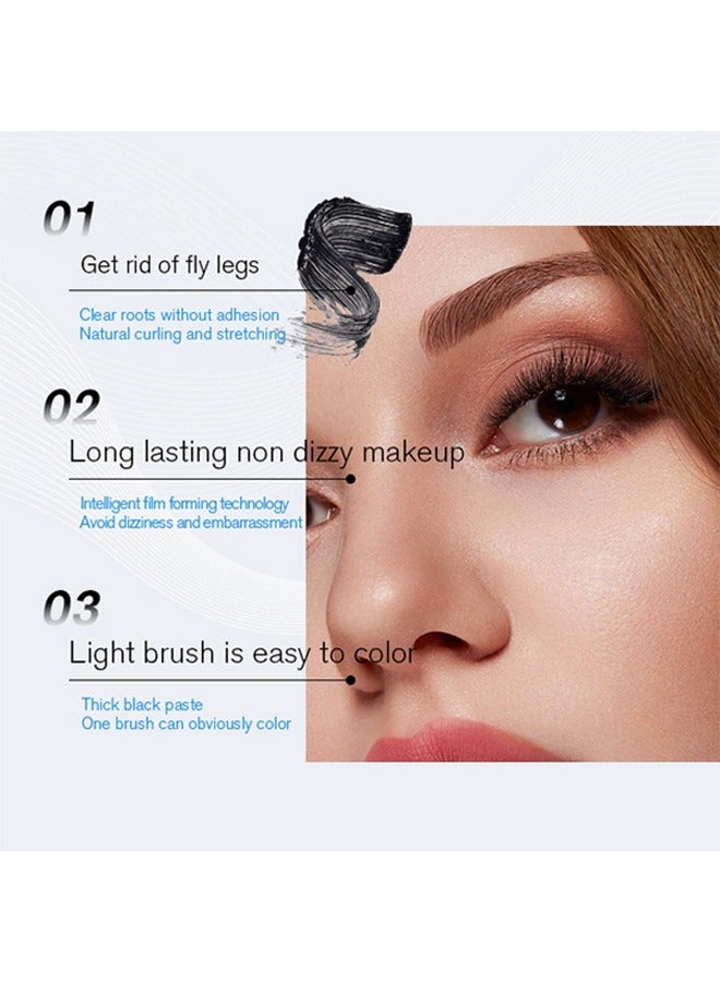 pudaier Trans Natural Waterproof Mascara-Natural Thicker Longer Curled Eyelashes Long Lasting Waterproof Smudgeproof Lashes Hypoallergenic Formula All-day Eye Makeup Classic Black 8g - Image 4