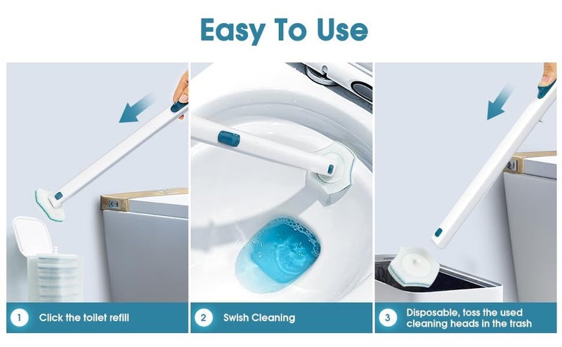 OENZA Disposable Toilet Riffils, Toilet Cleaning Supplies, Pack of 8 Refills for Deep Cleaning and Hygienic Bathroom Maintenance (8 Refills) - Image 3