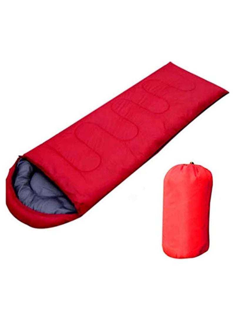ارواق أكياس النوم للبالغين الطقس البارد والدافئ حقيبة الظهر التخييم كيس النوم للأطفال والفتيات والأولاد خفيفة الوزن معدات التخييم المدمجة يجب أن يكون لديك أساسيات المشي لمسافات طويلة ملحقات النوم الأحمر - Image 1
