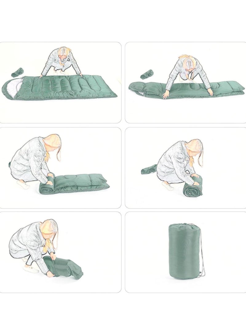 ارواق أكياس النوم للبالغين الطقس البارد والدافئ حقيبة الظهر التخييم كيس النوم للأطفال والفتيات والأولاد خفيفة الوزن معدات التخييم المدمجة يجب أن يكون لديك أساسيات المشي لمسافات طويلة ملحقات النوم الأحمر - Image 2