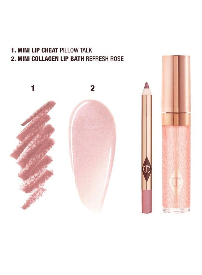 Charlotte Tilbury Mini Glossy Pink Lip Gloss + Lip Liner Set Fresh Pink - Image 3