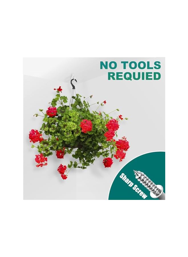 PROMASS promass Ceiling Hook, 90 Pcs Ceiling Plant Hook, 6 Sizes White Vinyl Coated Ceiling Hooks Kit, Screw-in Hooks, Ceiling Hooks for Hanging Plants for Plants, Kitchen, Cups, 1/2 in to 1-1  - Image 2
