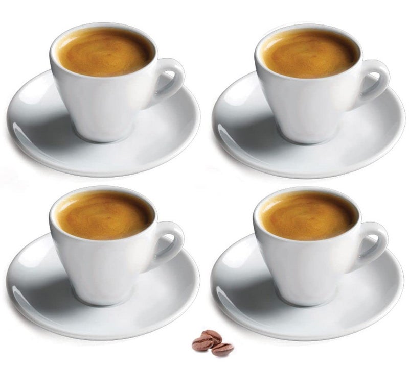 Cuisinox Cusinox White Porcelain Espresso Cup Sets for Espresso Coffee, 2 Oz - Image 1