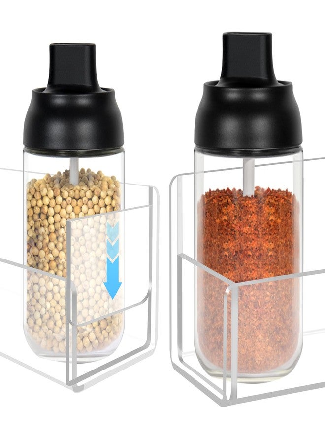 Douildhaiy Acrylic Spice Rack Wall Mount-9 Inch, Clear Spice Shelf Storage Holder, 4 Pack Hanging Seasoning Rack Organizer for Cabinet Door, Cupboard or Wall Kitchen (Adhesive or Screw) - Image 4