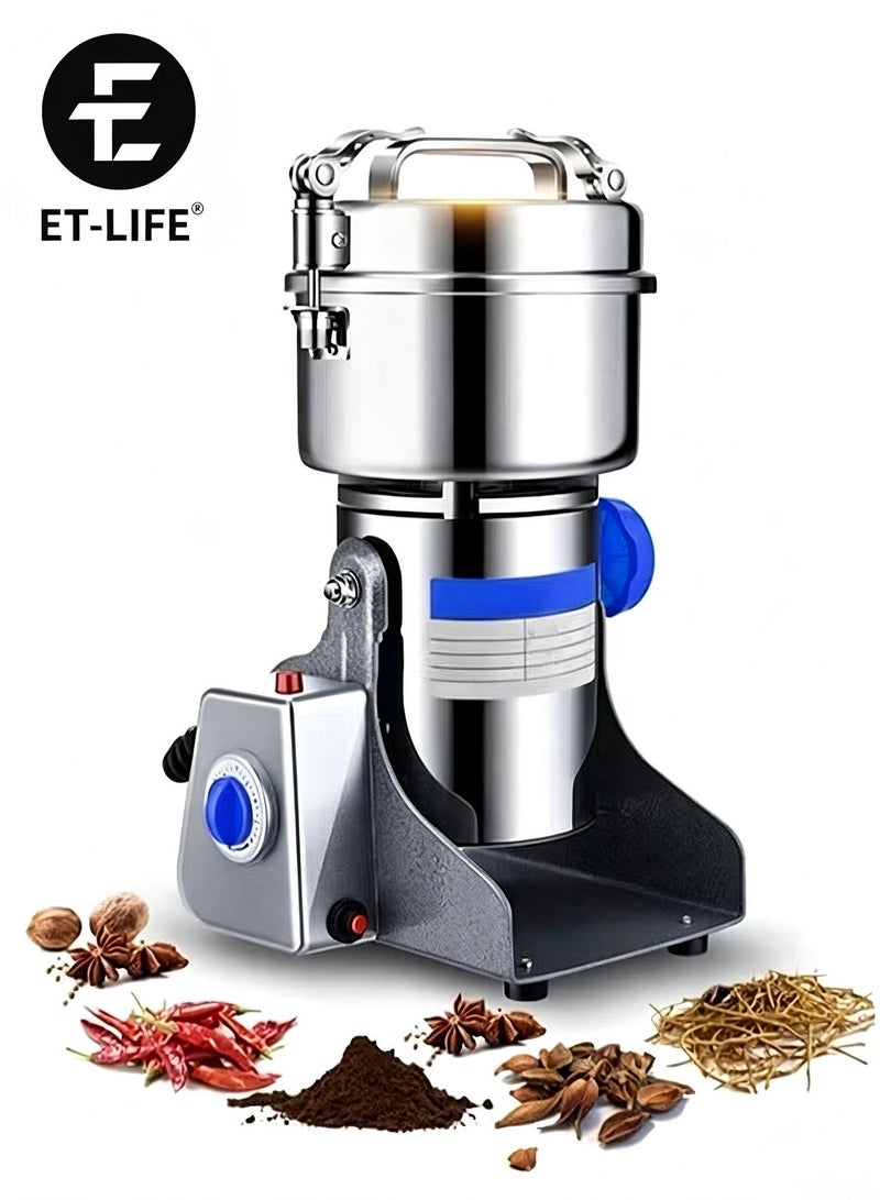 ET-LIFE 1400W 800g Grain Coffee Grinder, Superfine Mill 30s Speedy Grinding for Spice/Nut/Cereal/Coffee Bean Grains 34000RPM - Image 1