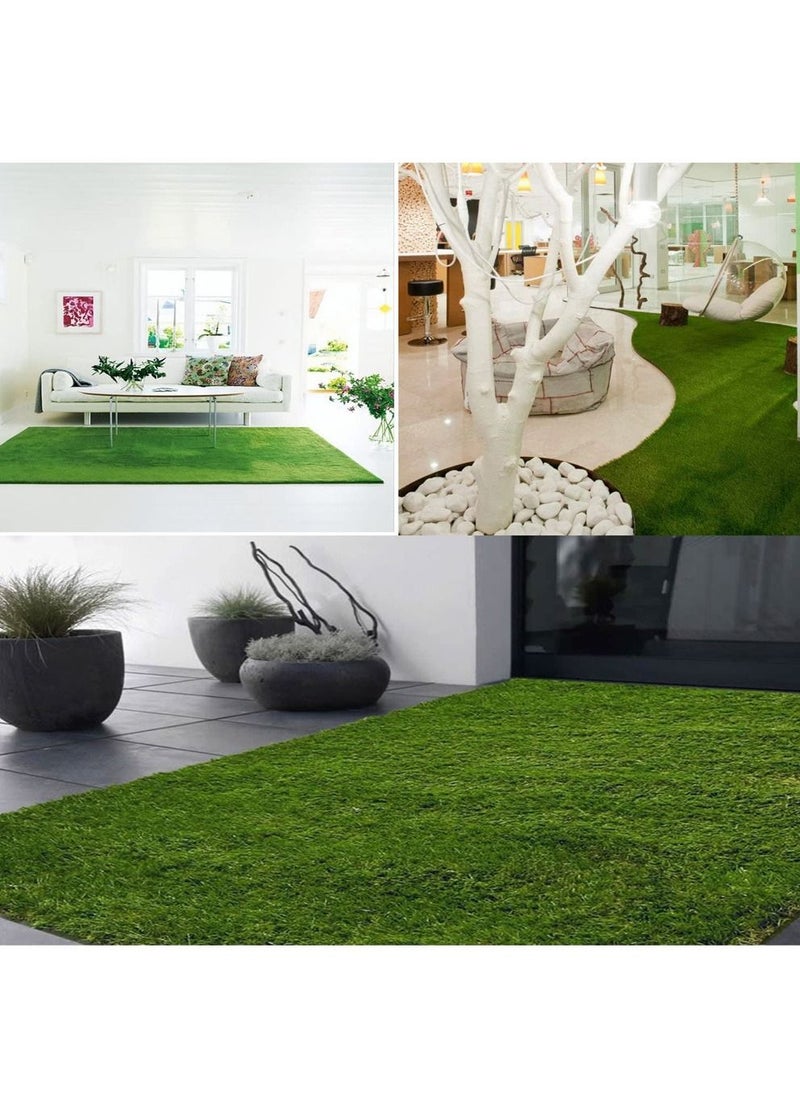 LINGWEI Artificial Grass Carpet Fake Grass Turf Garden Lawn Landscape Balcony Synthetic Turf Mat Thick Fake Grass Pet Pad (2x1m) 30mm  - Image 2