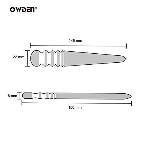 OWDEN Professional 2Pcs.Leather Edge Burnisher Ebony Wood Edge Slicker Leather Craft Tool Polished Grinding Tool,Round Head Leather edge burnish working tool，Leather Tool - Image 2