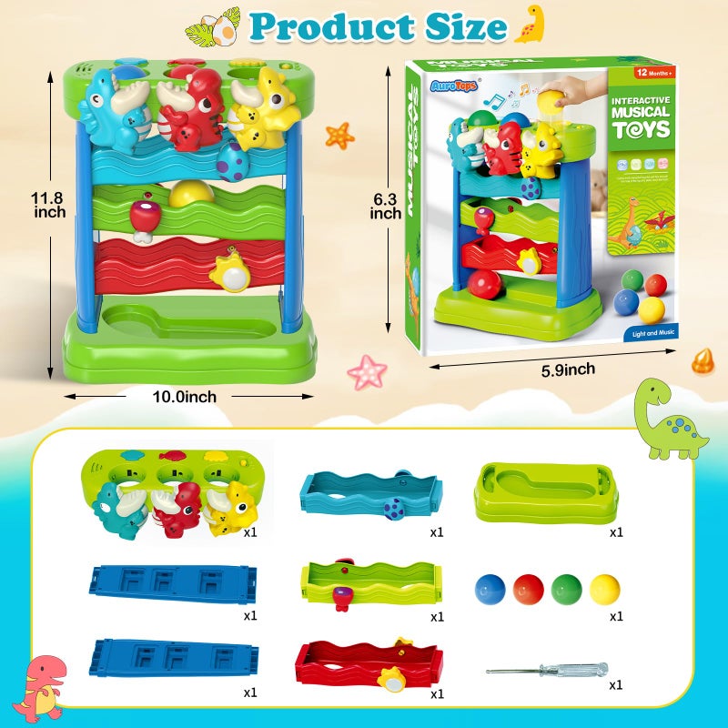 AuroTops Toys for Toddlers 1 2 3 Years Old Boys & Girls Musical Toy for Kids 12-18 Months Interactive Montessori Toys with Light & Sound,Christmas Birthday Gifts - Image 2