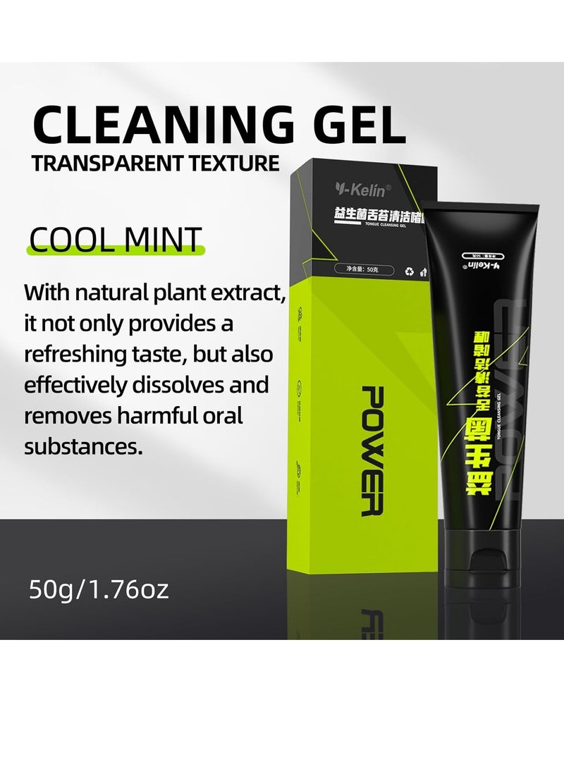 Y-Kelin Tongue Cleaner Brush & Probiotic Gel kit - All-In-One Solution for Fresh Breath - Optimal Oral Health Set for Adults Kids Scraper (Black) - Image 3