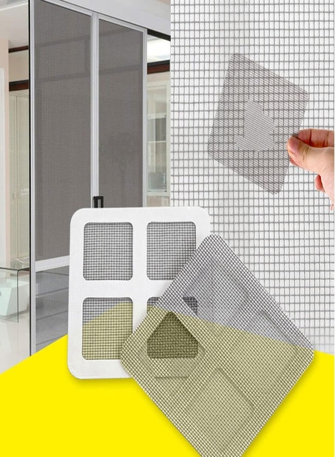 AXENTA 10pcs Window Screen Repair Kit Tapes Patch Square Shower Drain Hair Catcher Stickers Adhesive Breathable Ventilated Fiberglass Waterproof Covering Door Screen Wire Mesh Tears Holes - Image 4