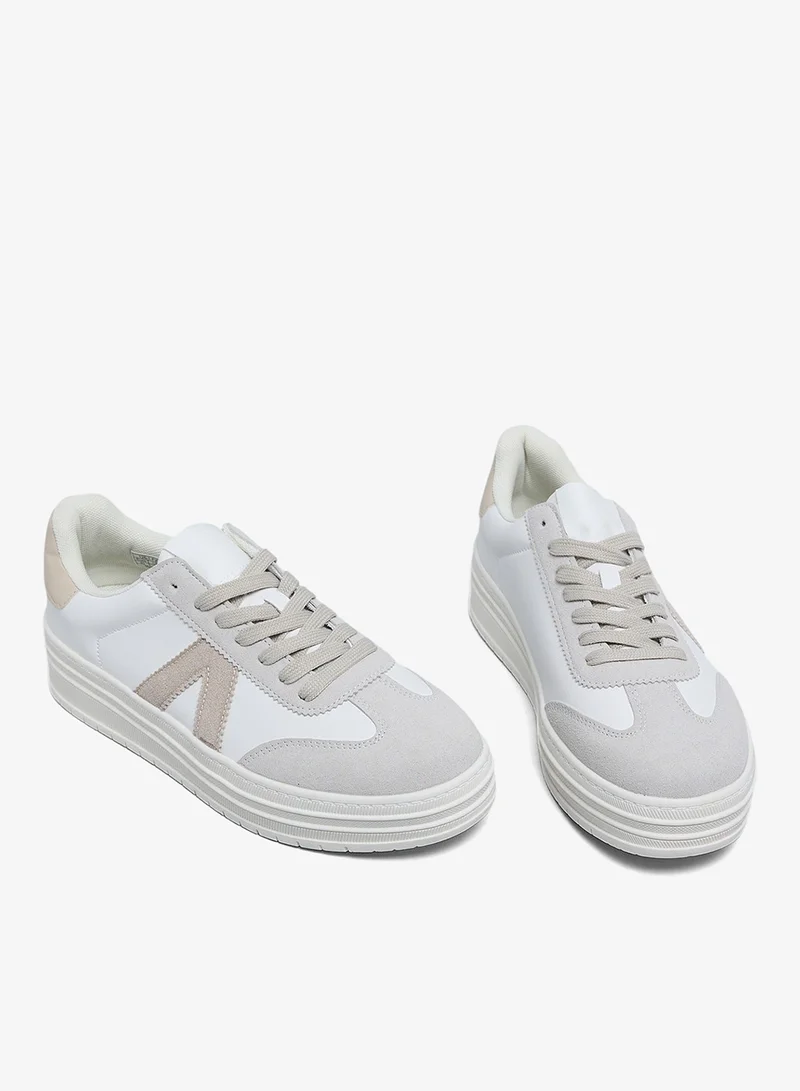 R&b  Color Block Lace Up Sneakers for Women | Best Price UAE