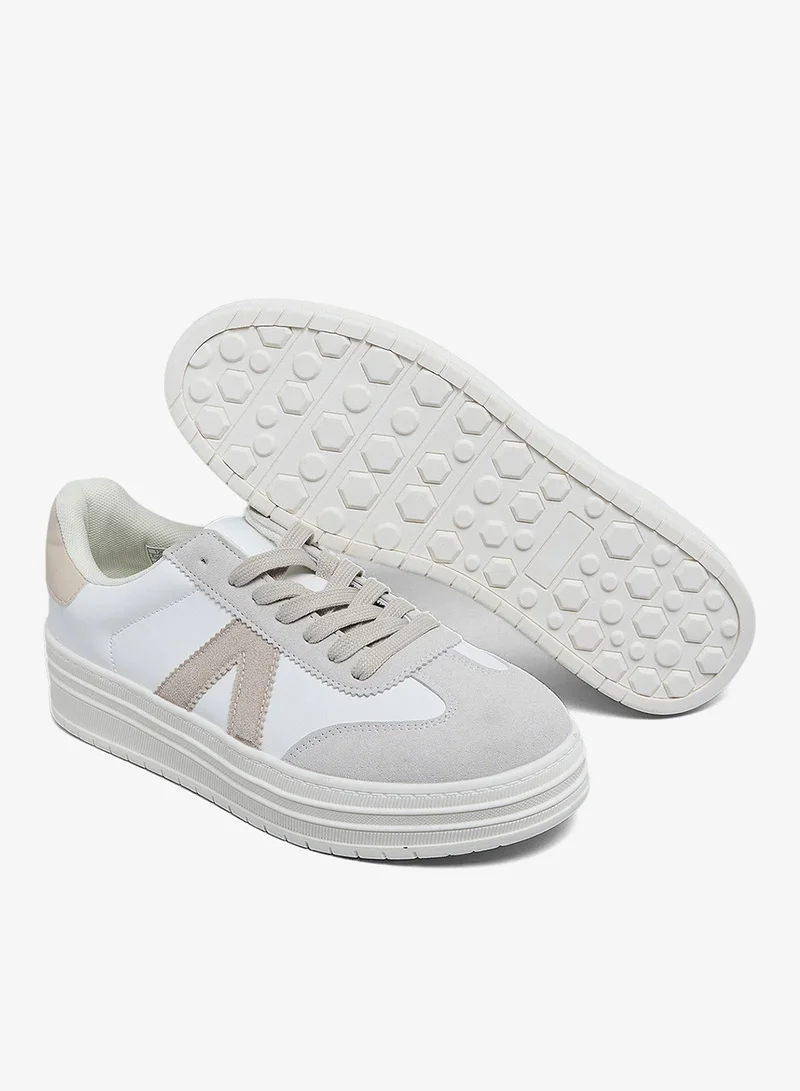 R&b  Color Block Lace Up Sneakers for Women | Best Price UAE