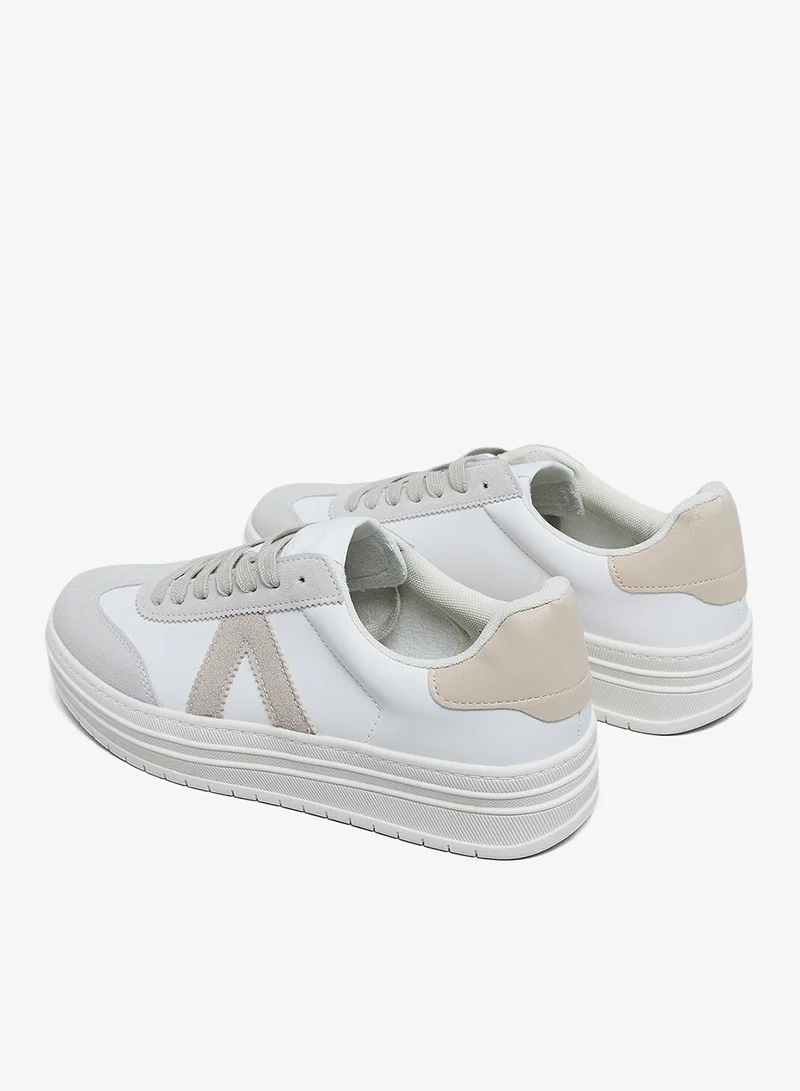 R&b  Color Block Lace Up Sneakers for Women | Best Price UAE