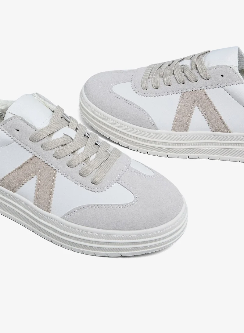 R&b  Color Block Lace Up Sneakers for Women | Best Price UAE