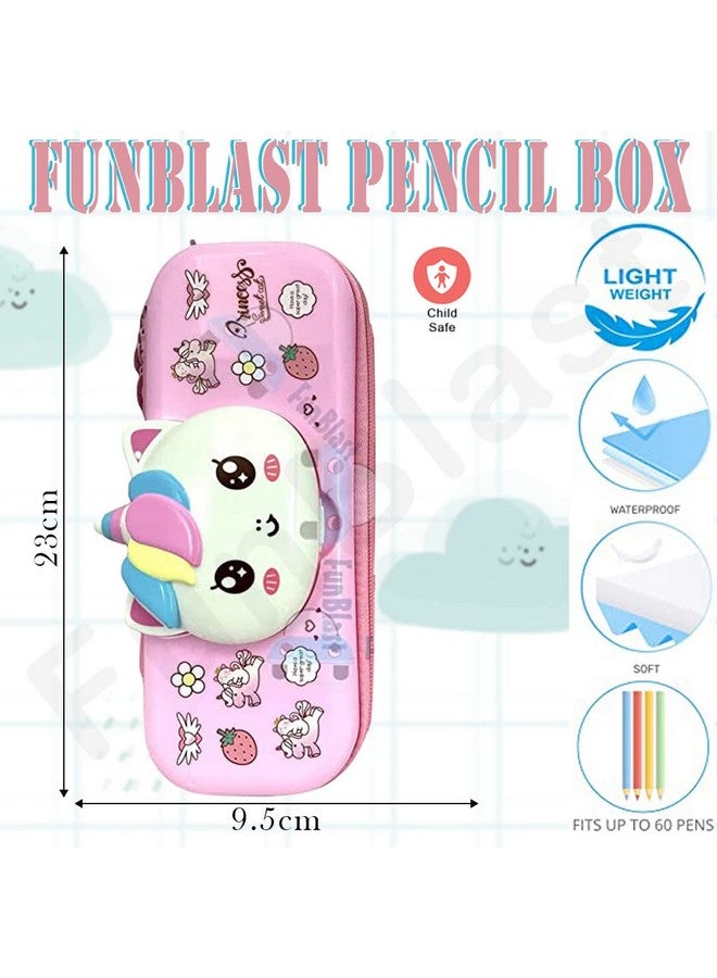 فنبلاست حقائب أقلام فن بلاست للبنات - حقيبة متعددة الأغراض بسحاب للفتيات في المدارس، صندوق منظم للأدوات المكتبية، حقيبة أقلام أنيقة لطالبات المدارس والجامعات - Image 2