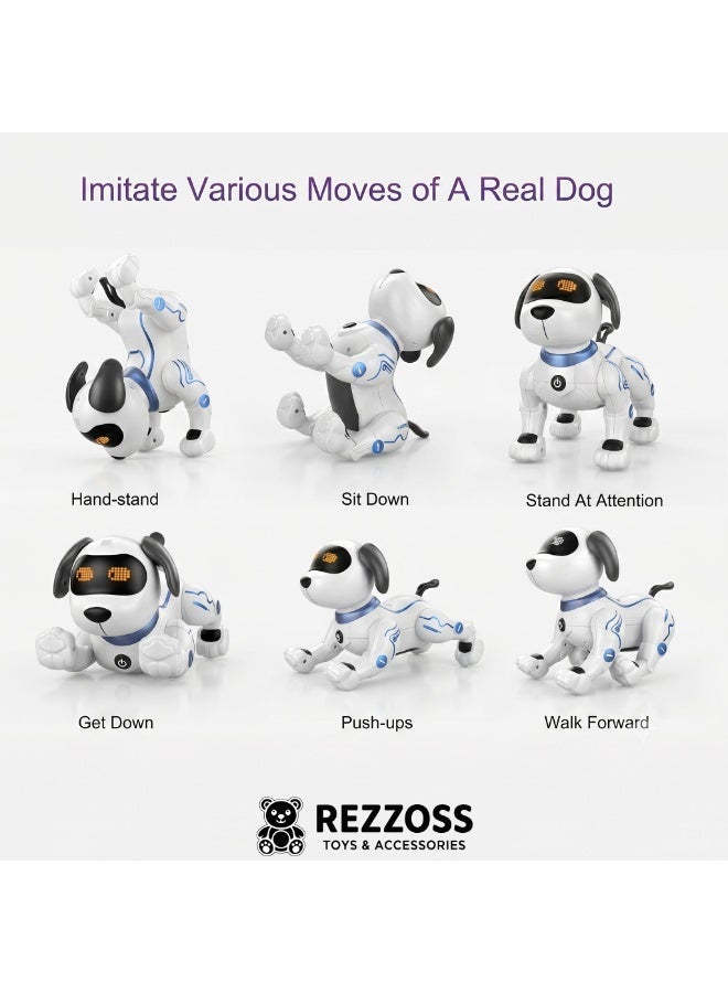 REZZOSS Robot Dog Toy for Kids – Remote Control Stunt Programmable Robot Puppy | Voice Control & Intelligent Interactive Electronic Pet with Commands | Smart Robotic Walking Puppy that Sings, Dances, Barks & Does Push-Ups | Gift for Boys & Girls - Image 2