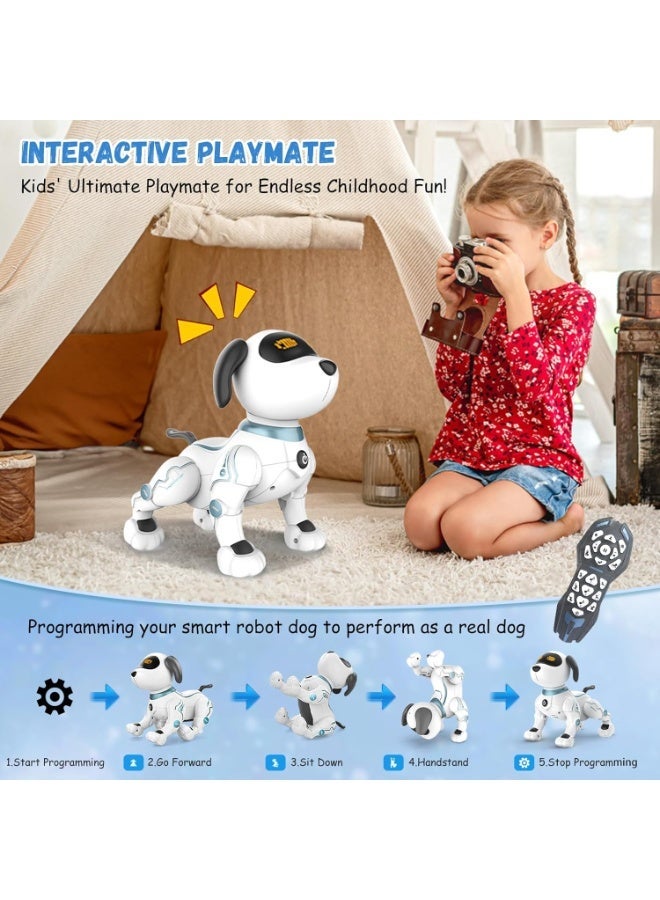 REZZOSS Robot Dog Toy for Kids – Remote Control Stunt Programmable Robot Puppy | Voice Control & Intelligent Interactive Electronic Pet with Commands | Smart Robotic Walking Puppy that Sings, Dances, Barks & Does Push-Ups | Gift for Boys & Girls - Image 4
