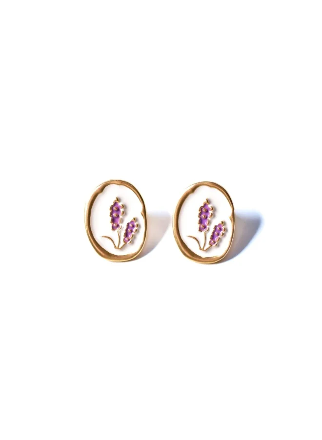 Sosha Elegance Floral Enamel Stud Earrings – Colorful Flower Design for Women & Girls