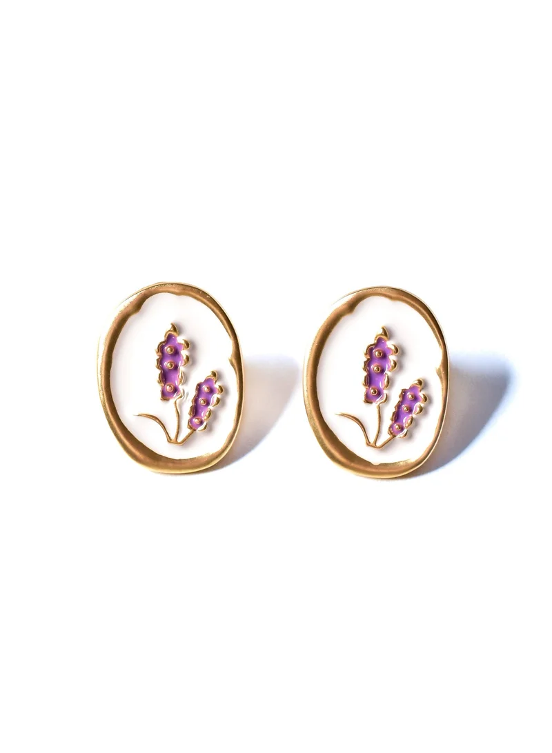 Sosha Elegance Floral Enamel Stud Earrings – Colorful Flower Design for Women & Girls
