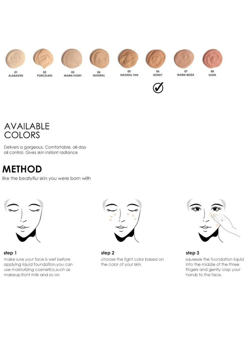 فوكالور كريم الأساس السائل Skin Evolution -  6 العسل - Image 4