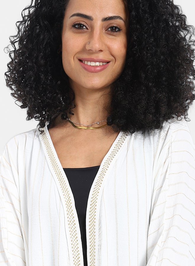 Red Circle Striped women's cardigan - Image 4