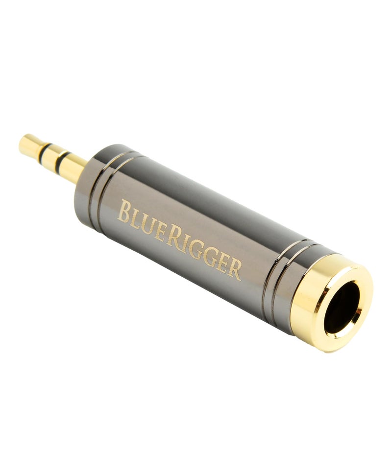 BlueRigger 3.5mm 1/8" Male to 6.35mm 1/4" Female, Stereo Audio Adapter for Cellphone, Amplifiers, Guitar, Speaker - Image 1