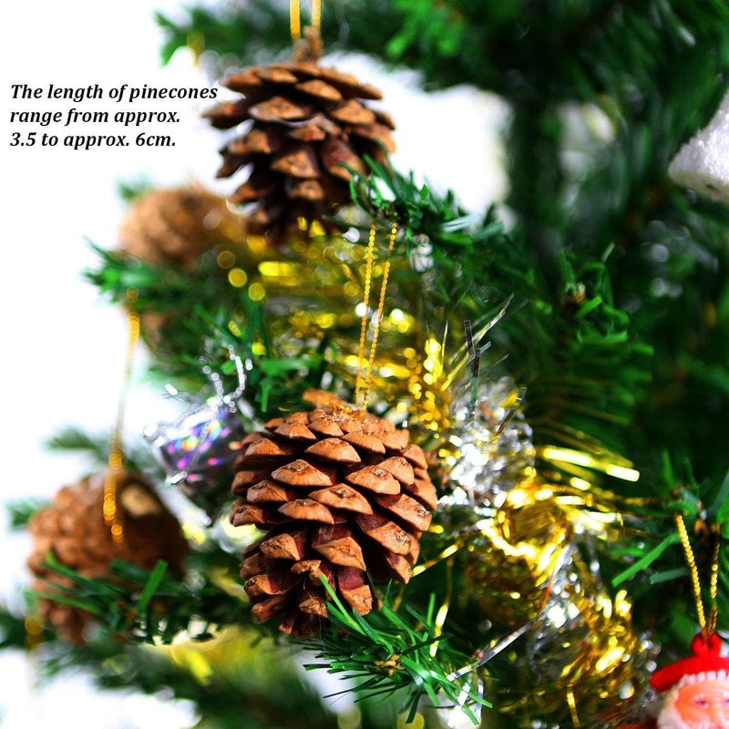 Christmas Natural Pine Cones Bulk Garland Ornaments Pendant for Xmas Tree DIY Craft Fall Thanksgiving Hanging Decoration - Image 2