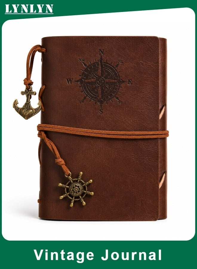 LYNLYN Refillable Spiral Daily Notepad Classic Embossed Travel Journal Diary - Image 1