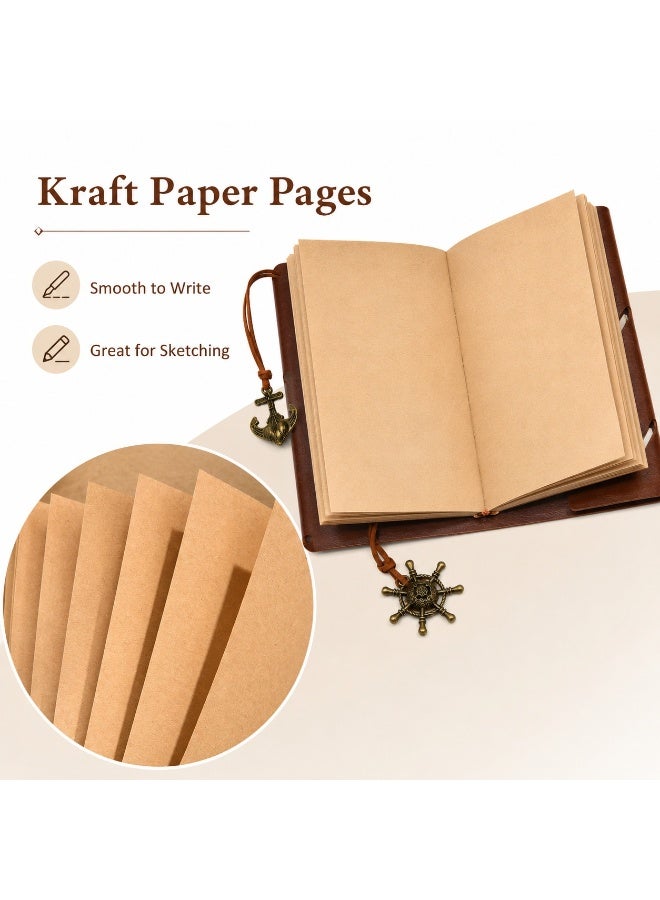 LYNLYN Refillable Spiral Daily Notepad Classic Embossed Travel Journal Diary - Image 4