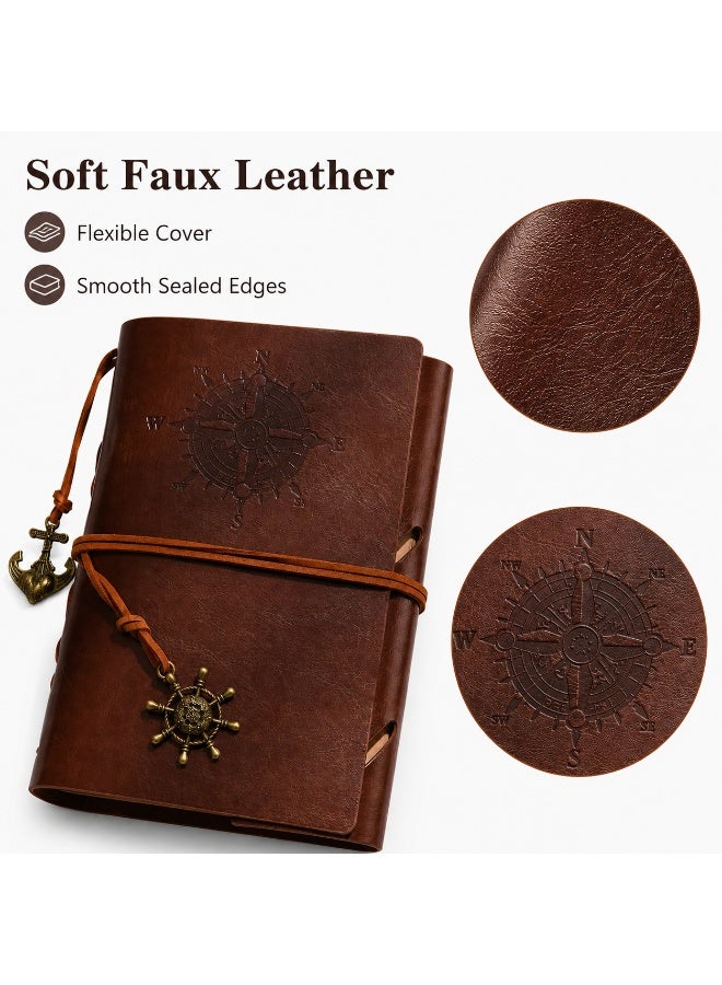 LYNLYN Refillable Spiral Daily Notepad Classic Embossed Travel Journal Diary - Image 2