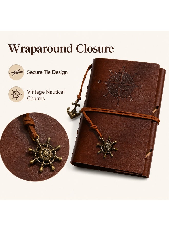 LYNLYN Refillable Spiral Daily Notepad Classic Embossed Travel Journal Diary - Image 5