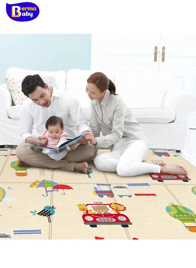Berma Baby Foldable Baby Play Mat for Floor, 100*180CM  Extra Large Play Mat, Kids Non Toxic Foam Thick Play Mat for Baby, Waterproof & Anti-Slip Baby Crawling Mat, Folding Play Mats for Babies and Toddlers  - Image 5