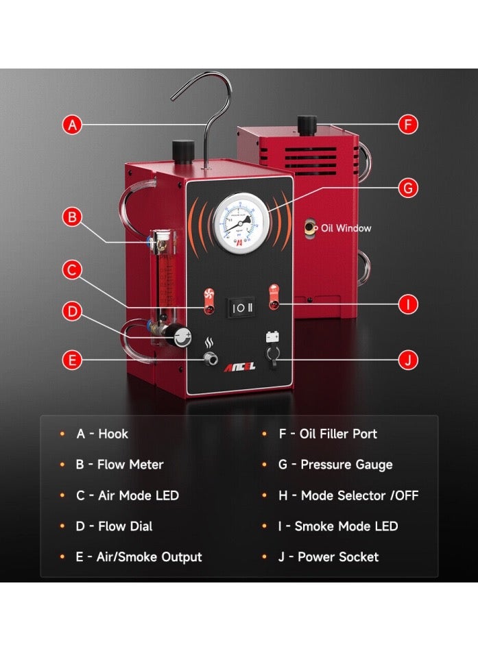 أنسيل جهاز كشف تسرب الدخان ANCEL S300 12V للسيارات، مولد دخان ومحلل موقع تسرب أنابيب EVAP - Image 2