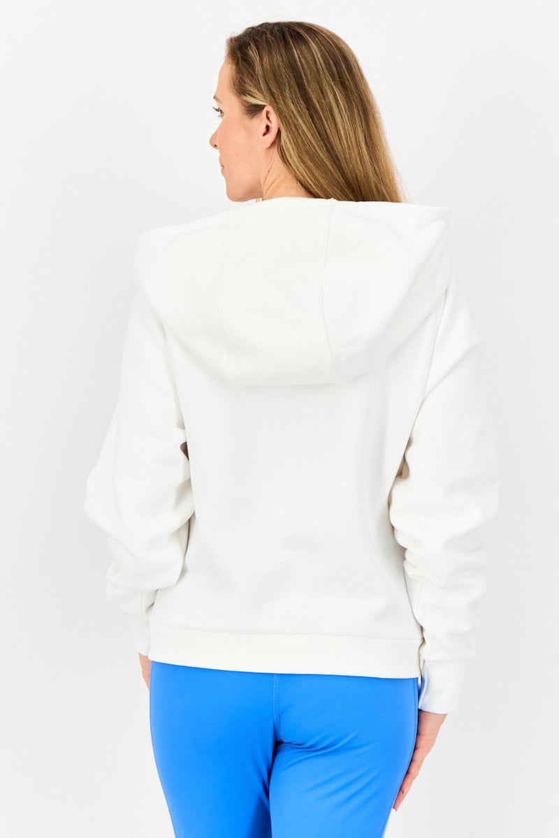 Reebok Women Sportswear Fit Long Sleeves Outdoor Hoodies, White - Image 3