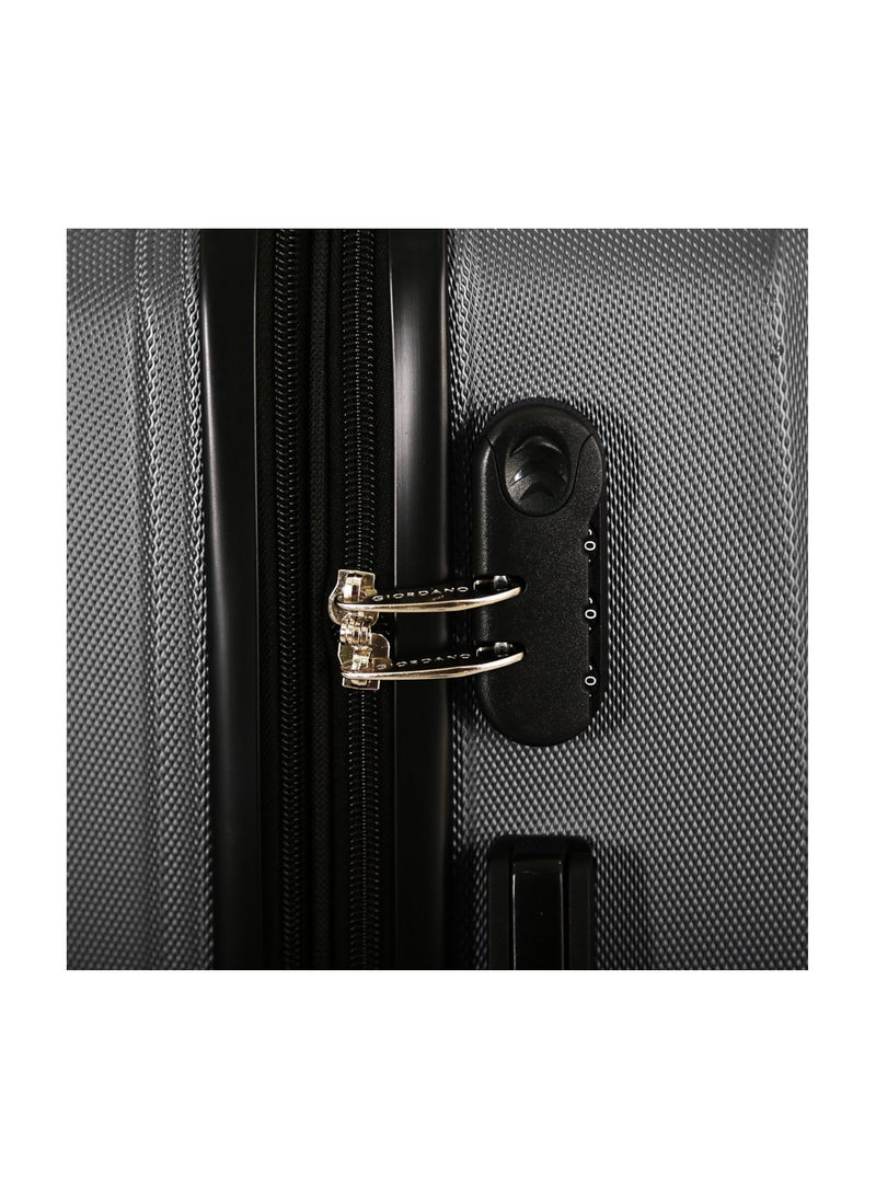 GIORDANO Giordano Hardshell 28-Inch Checked Luggage,Black  - Image 3