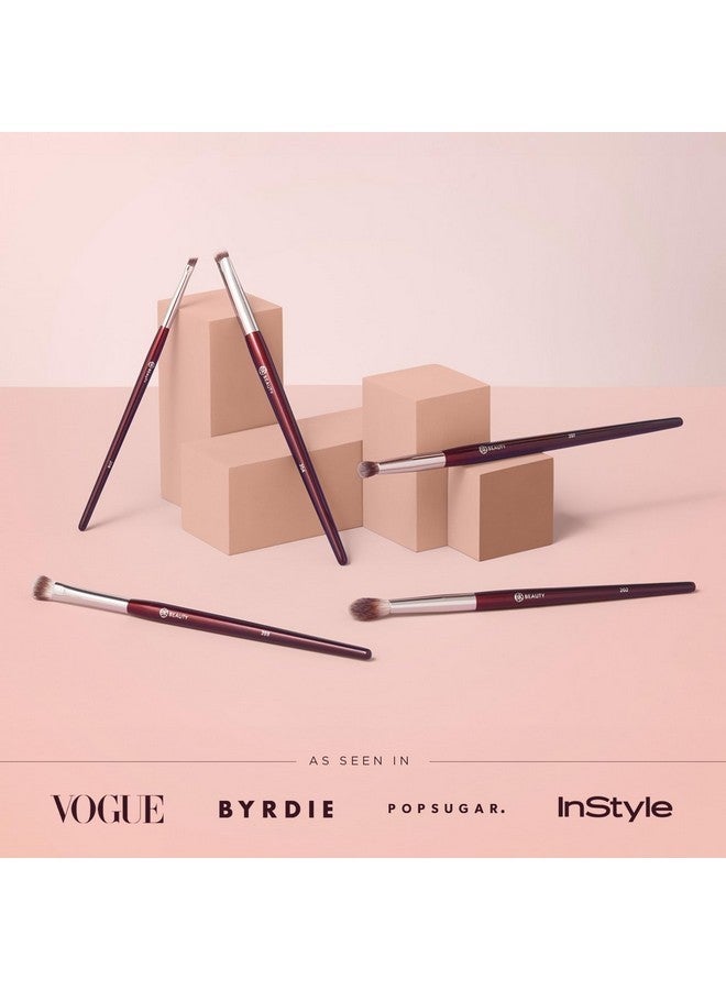 BK BEAUTY - Brush Set For Hooded Or Smaller Eyes (5Pc) - Eyeshadow Brush Set For Blending, Smudging & Defining Eyeshadow And Eyeliner | Premium Eye Makeup Brushes For Precise Application - Image 2