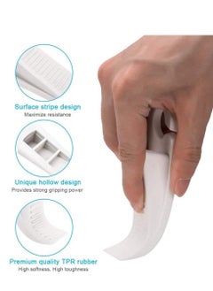 Y&D Door Stopper, Rubber Hook Type Stop Works on All Floor Surfaces, Control The Size of Gaps and Prevent Lock-Outs,1 Inch Thick, 2 Pack (White)  - Image 5