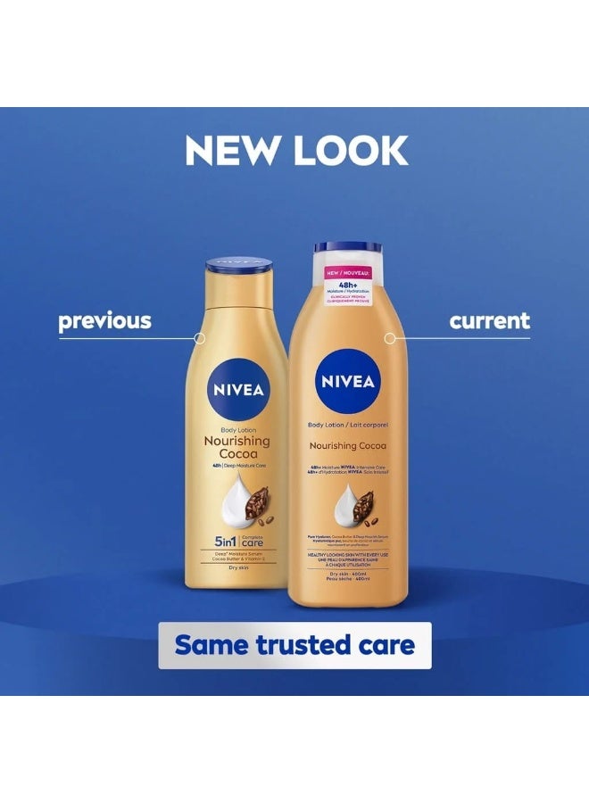 NIVEA Nourishing Chocolate Body Lotion with Cocoa Butter 400ml - Image 2