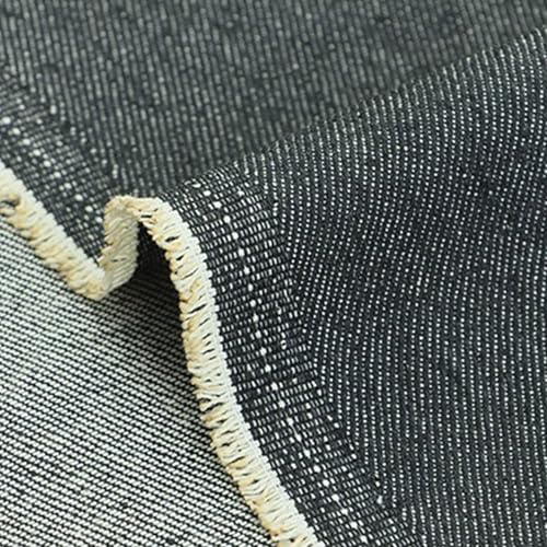 VSPDVO 10.6oz Black Denim Fabric – 178cm (70") Width 100% Cotton Non-Stretch for Jeans, Jackets & DIY Sewing (3 Yard pre Cut) - Image 1