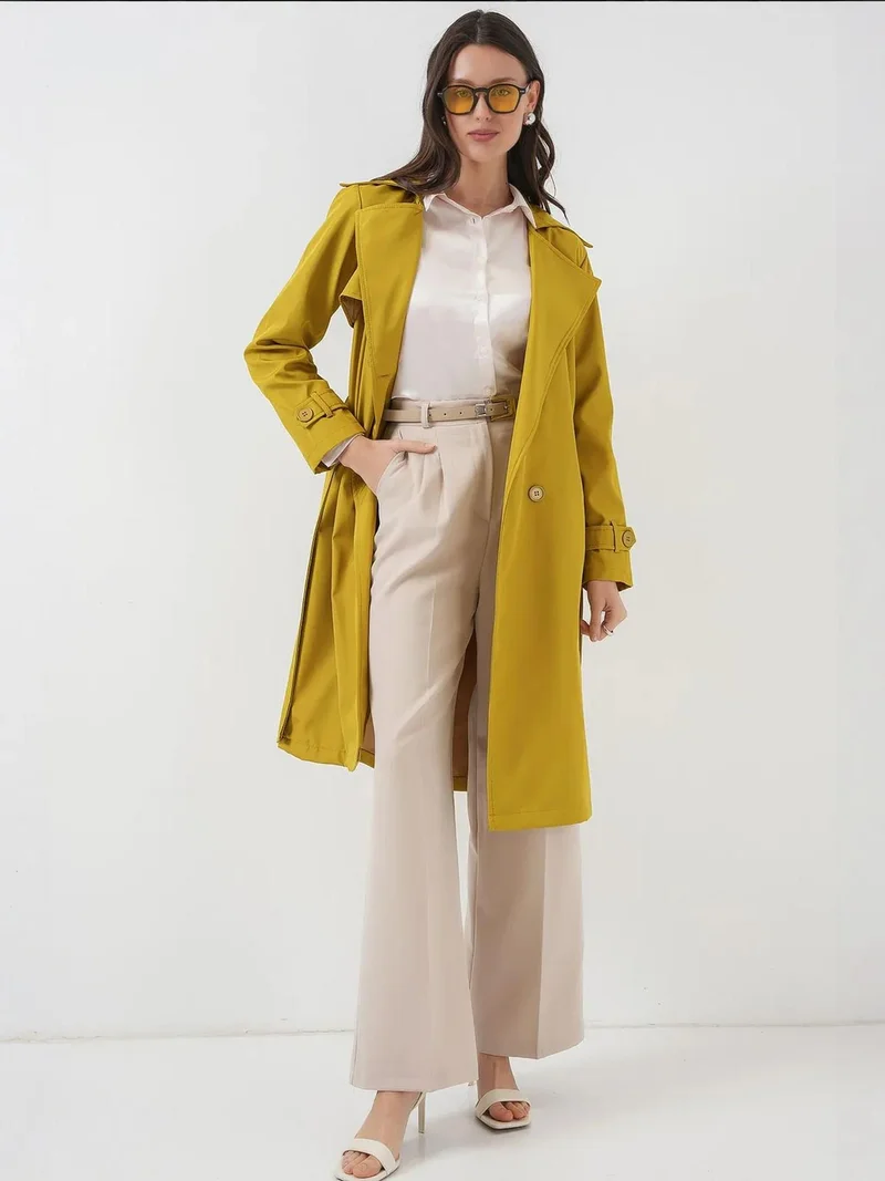 BIG DART BDART Double Breasted Long Trench Coat