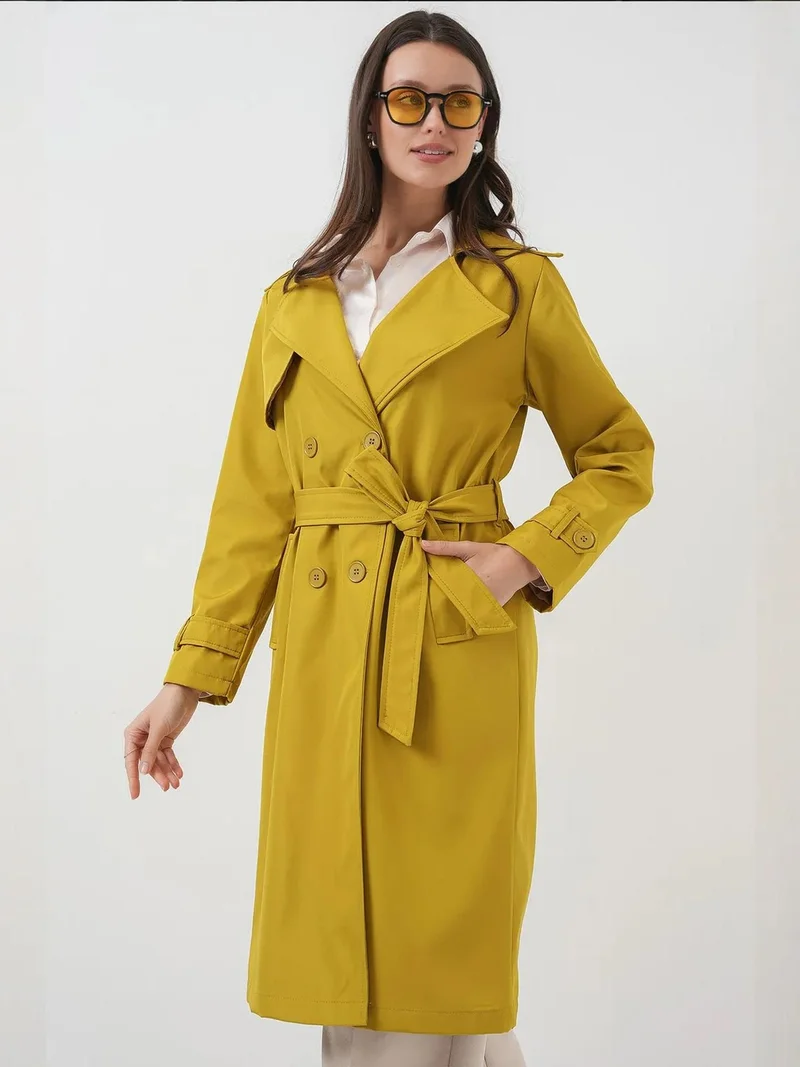 BIG DART BDART Double Breasted Long Trench Coat