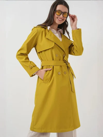 BIG DART BDART Double Breasted Long Trench Coat