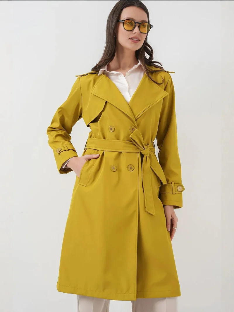 BIG DART BDART Double Breasted Long Trench Coat