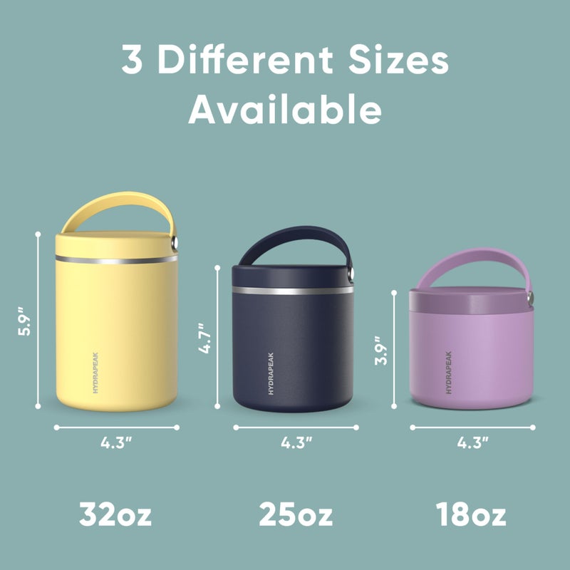 Hydrapeak 32oz Stainless Steel Vacuum Insulated Thermos Food Jar | Thermos for Hot Food and Cold Food, Wide Mouth Leak-Proof Soup Thermos for Adults, 10 Hours Hot and 16 Hrs Cold (Navy) - Image 5