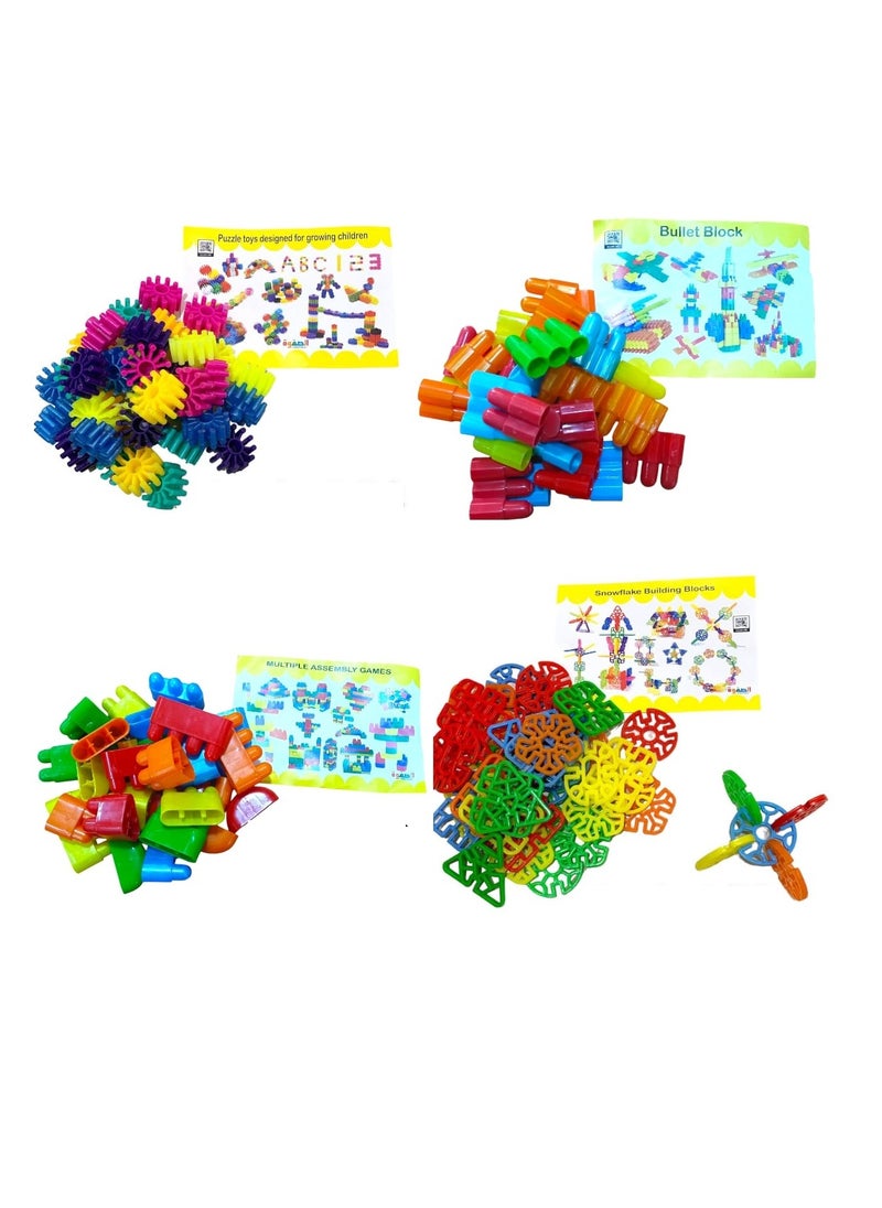 Alsafwa Building Blocks Set - 4 Different Shapes of Blocks - Each Shape Contains 150 Grams 