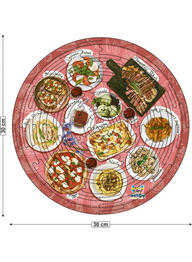 ويبي أحجية خشبية من Webby Noozles للطعام الإيطالي، 70 قطعة للأولاد والبنات - Image 5